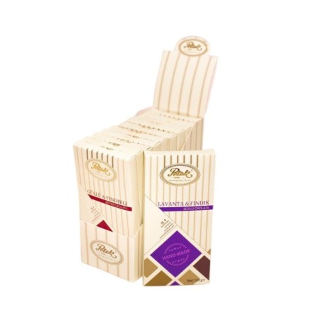 Fındık ve Lavantalı Sütlü Tablet Çikolata